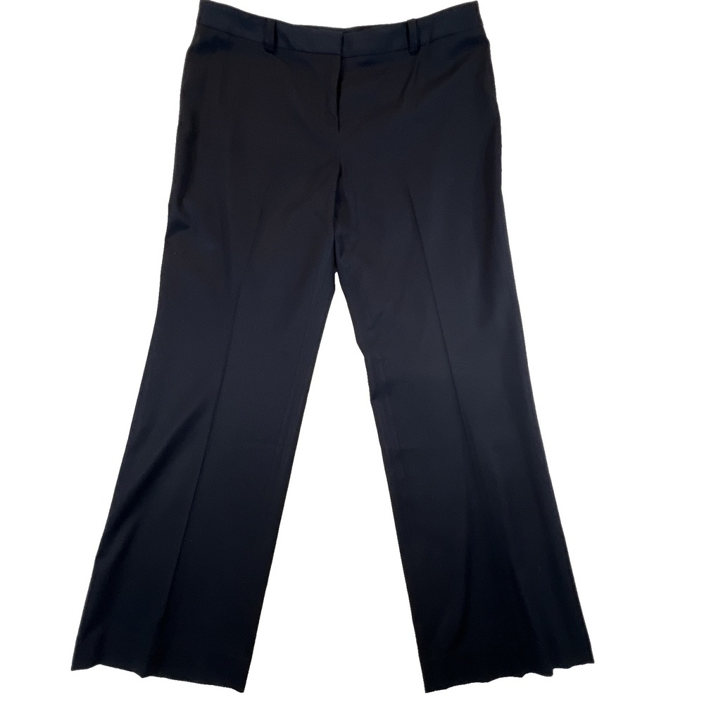 Ann Klein Trouser Pants Classic Womens Dress Pant Navy Blue Size 16 Office